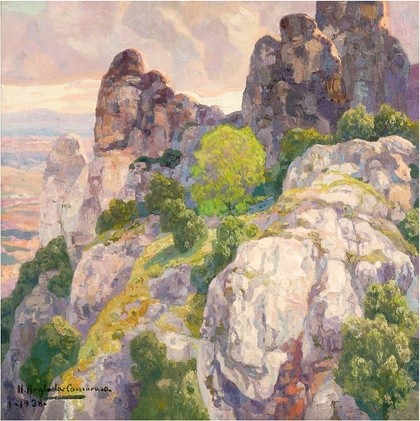 Anglada-Camarasa.Montserrat 1938 Óleo s/lienzo 60 x 60 cm