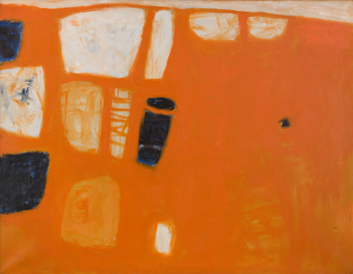 Orange and Red, 1957, Oil on canvas, 86 x 112cm (34 x 44 in) Cecil Higgins Art Gallery www.cecilhigginsartgallery.org © Estate of William Scott 2011