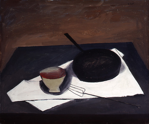 Still Life with Garlic, 1947, Oil on canvas, 64.8 x 81.2cm (25½ x 32 in) Fermanagh County Museum at Enniskillen Castle www.enniskillencastle.co.uk © Estate of William Scott 2011